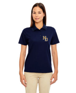 Alternative view of Notre Dame Ladies' Performance Piqué Polo Shirt ND Logo Embroidered - #ND-78181-E