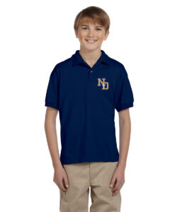 Alternative view of Notre Dame Youth Polo Shirt ND Logo Embroidered -#ND-8800B-E