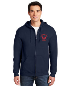 St. John Henry Newman Firebirds Adult 50/50 Zippered/Hooded Sweatshirt Embroidered - #SJHNF-18600-E