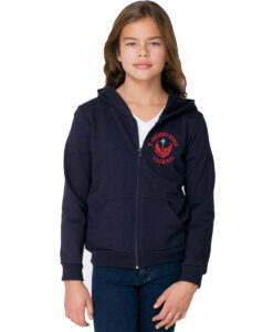 St. John Henry Newman Firebirds Youth 50/50 Zippered/Hooded Sweatshirt Embroidered - #SJHNF-18600B-E