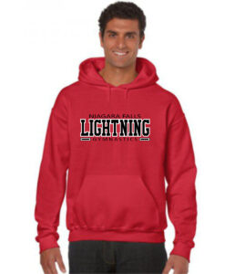 Lightning Gymnastics Adult 50/50 Pull-Over Hooded Sweatshirt Lightning Logo Embroidered - #LIGHTNING-18500-E