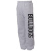 St. Philomena Bulldogs Youth Elastic Bottom Sweatpants (No Pocket) Bulldogs Text Down Leg Printed - #SPB-18200B-P2
