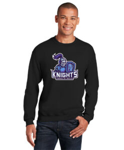 Alternative view of Prince of Wales Knights Adult Crew Neck Sweatshirt Knights Full-Colour Logo Printed – #PWK-18000-P1