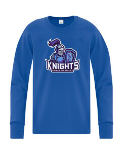 Prince of Wales Knights Adult ATC 100% Cotton Long Sleeve T-Shirt Knights Full-Colour Logo Printed - #PWK-ATC1015-P1