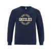 Grand Avenue Grizzlies Staff Men's RING SPUN Combed Cotton Long Sleeve Crewneck T-Shirt 2-Colour Circle Logo Printed- #GAGSTAFF-S05615-P3
