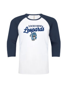 Lockview Leopards Adult ATC Brand  3/4 Sleeve Baseball Shirt Baseball Script Printed – #LOCKVIEW-ATC0822-P2