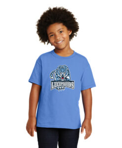 Lockview Leopards Youth 100% Cotton Short Sleeve T-shirt Leopards Logo Printed - #LOCKVIEW-5000B-P