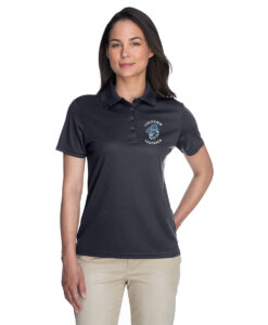 Lockview Leopards Staff Ladies's - Core 365 Performance Pique Polo Circle Logo on Left Chest Embroidered - #LOCKVIEWSTAFF-78181-CIRCLE
