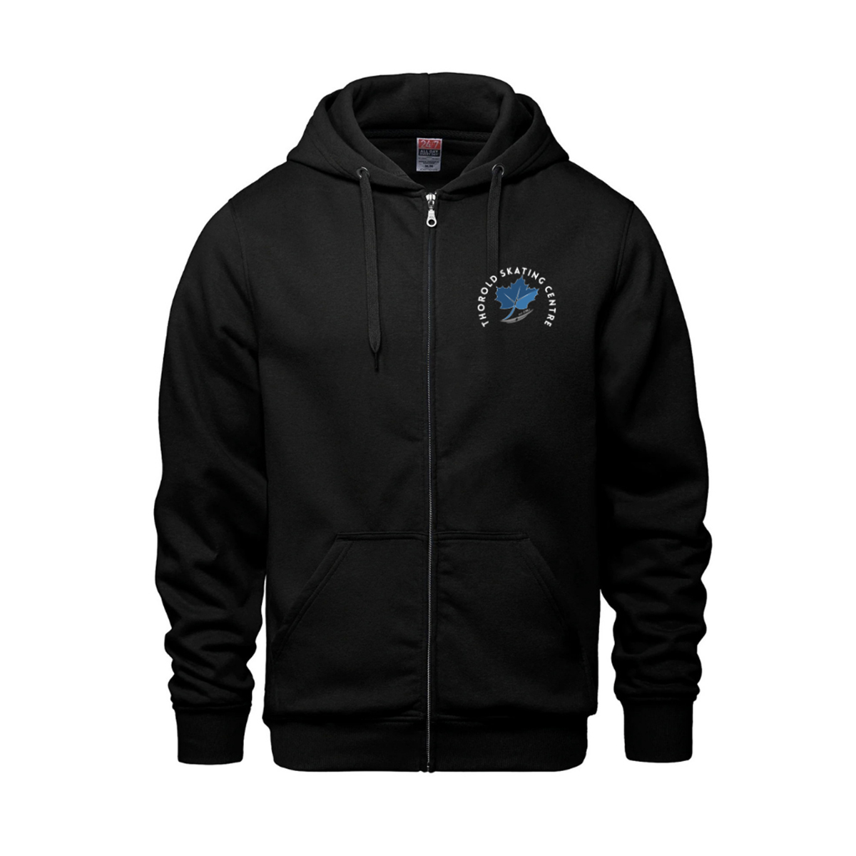 Thorold Skating Centre Adult Full-Zip Hooded Sweatshirt Logo on Left Chest Embroidered - #TSC-18600-E