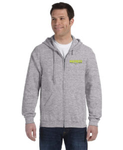 Alternative view of William Hamilton Merritt Mavericks Adult Full-Zip Hooded Sweatshirt Horizontal Bull-Head Logo on Left Chest Embroidered - #WHMM-18600-E1