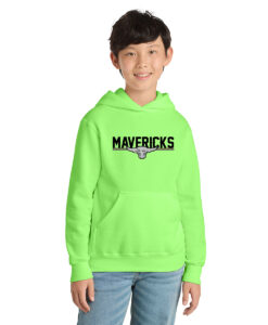 William Hamilton Merritt Mavericks Youth Pull-Over Hooded Sweatshirt Horizontal Bull-Head Logo Printed - #WHMM-L00552Y-P1
