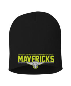 William Hamilton Merritt Mavericks Acrylic Knit 8" Toque Horizontal Bull-Head Logo on Front Embroidered - #WHMM-SP08-E1