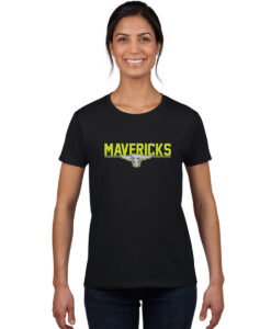 William Hamilton Merritt Mavericks Adult 100% Cotton T-Shirt Bull-Head Logo Printed – #WHMM-5000-P1