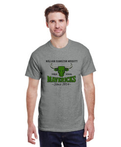 Alternative view of William Hamilton Merritt Mavericks Adult 100% Cotton T-Shirt Old-Fashioned Logo Printed – #WHMM-5000-P2