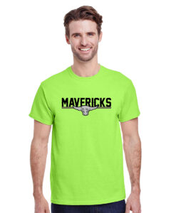 Alternative view of William Hamilton Merritt Mavericks Adult 100% Cotton T-Shirt Bull-Head Logo Printed – #WHMM-5000-P1