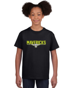 Alternative view of William Hamilton Merritt Mavericks Youth 100% Cotton T-Shirt Bull-Head Logo Printed – #WHMM-5000B-P1