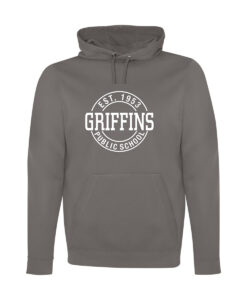 Alternative view of Glendale Griffins Staff Men's 100% Polyester Hooded Sweatshirt Circle Logo Printed – #GLGSTAFF-F2005-CIRCLE
