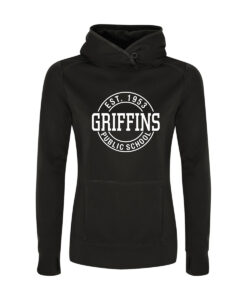 Alternative view of Glendale Griffins Staff Ladies' 100% Polyester Hooded Sweatshirt Circle Logo Printed – #GLGSTAFF-L2005-CIRCLE