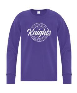 Prince of Wales Knights Adult ATC 100% Cotton Long Sleeve T-Shirt Distressed Circle Logo Printed - #PWK-ATC1015-P2
