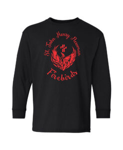 St. John Henry Newman Dance Team Youth 100% Cotton Long Sleeve Dance Team Logo Printed - #SJHNF-5400B-DT