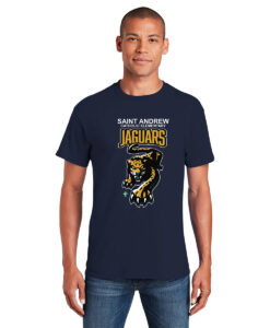 Alternative view of Saint Andrew Jaguars Staff Adult 100% Cotton T-Shirt Jaguars Logo Printed – #STANDREWSTAFF-5000-P1