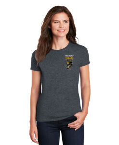 Alternative view of Saint Andrew Jaguars Staff Ladies' 100% Cotton T-Shirt Jaguars Logo on Left Chest Printed – #STANDREWSTAFF-5000L-P1