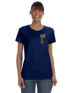 Saint Andrew Jaguars Staff Ladies' 100% Cotton T-Shirt Jaguars Logo on Left Chest Printed – #STANDREWSTAFF-5000L-P1