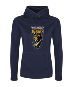 Saint Andrew Jaguars Staff Ladies' 100% Polyester Hooded Sweatshirt Jaguars Logo Printed – #STANDREWSTAFF-L2005-P1
