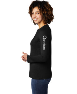 Alternative view of Quantum Gymnastics Ladies' Long Sleeve Ring Spun Combed Cotton Tee Quantum Gymnastics Logo Printed - #QNGI-S05616-P
