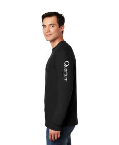 Alternative view of Quantum Gymnastics Men's Long Sleeve Ring Spun Combed Cotton Crewneck T-Shirt Quantum Gymnastics Logo Printed- #QNGI-S05615-P