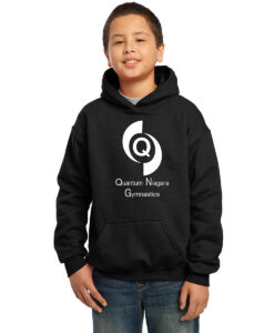 Quantum Gymnastics Youth 50/50 Pull-Over Hooded Sweatshirt Quantum Gymnastics Logo Printed - #QNGI-18500B-P
