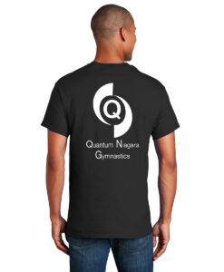 Alternative view of Quantum Gymnastics Adult 100% Cotton Short Sleeve T-shirt Quantum Gymnastics Logo on Left Chest Printed - #QNGI-5000-P