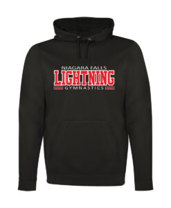 Lightning Gymnastics Men's 100% Polyester Hooded Sweatshirt Lightning Logo Printed - #LIGHTNING-F2005-P