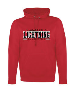 Alternative view of Lightning Gymnastics Men's 100% Polyester Hooded Sweatshirt Lightning Logo Printed - #LIGHTNING-F2005-P