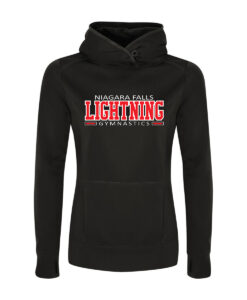 Alternative view of Lightning Gymnastics Ladies' 100% Polyester Hooded Sweatshirt Lightning Logo Printed – #LIGHTNING-L2005-P