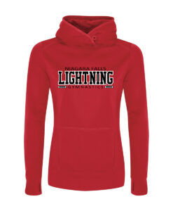 Lightning Gymnastics Ladies' 100% Polyester Hooded Sweatshirt Lightning Logo Printed – #LIGHTNING-L2005-P